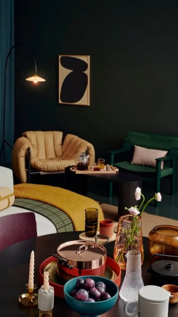 Vitra Sitzgelegenheiten-Hem Puffy Loungesessel, Leder Sandgelb – Stahl schwarzgrau