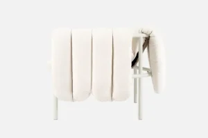 Nikari Sitzgelegenheiten-Hem Puffy Loungesessel, Natur – Stahl cremefarben