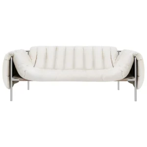 HAY Sofas Und Liegen-Hem Puffy 2,5-Sitzer Sofa, natur - Edelstahl