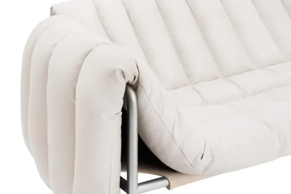 HAY Sofas Und Liegen-Hem Puffy 2,5-Sitzer Sofa, natur - Edelstahl