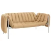 HAY Sofas Und Liegen-Hem Puffy 2,5-Sitzer Sofa, Sandleder - Edelstahl