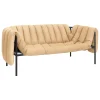 Hem Sofas Und Liegen-Puffy 2,5-Sitzer Sofa, Sandleder - schwarzgraues Stahl