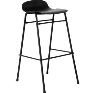 Normann Copenhagen Sitzgelegenheiten-Hem Touchwood Barhocker, 75 cm, Schwarz – Stahl schwarz