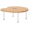Nikari Tische-Hem Worm Couchtisch, rund, Buche - Stahl