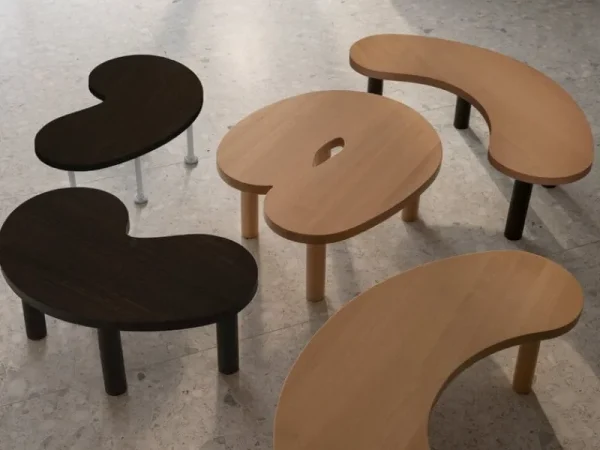 Swedese Tische-Hem Worm Couchtisch, rund, Buche - Buche