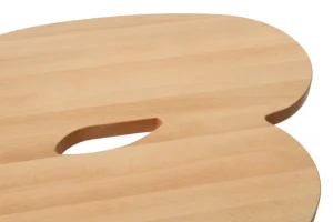 Nikari Tische-Hem Worm Couchtisch, rund, Buche - Stahl