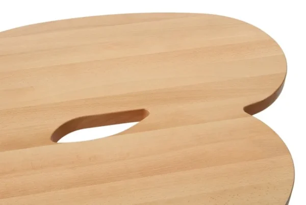 Nikari Tische-Hem Worm Couchtisch, rund, Buche - Stahl