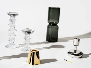 Fritz Hansen Kerzen Und Kerzenhalter-Iittala Aalto Kerzenhalter-Set, 2 Stück, Messing