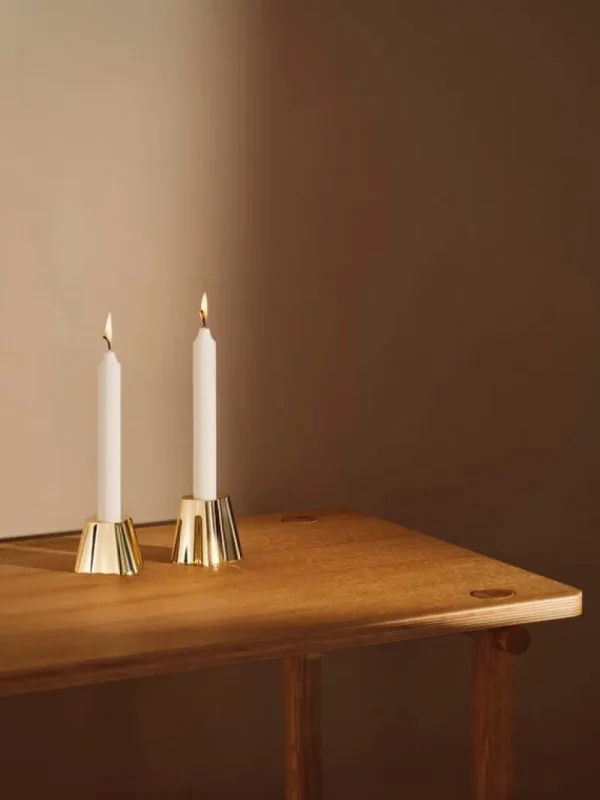 Fritz Hansen Kerzen Und Kerzenhalter-Iittala Aalto Kerzenhalter-Set, 2 Stück, Messing