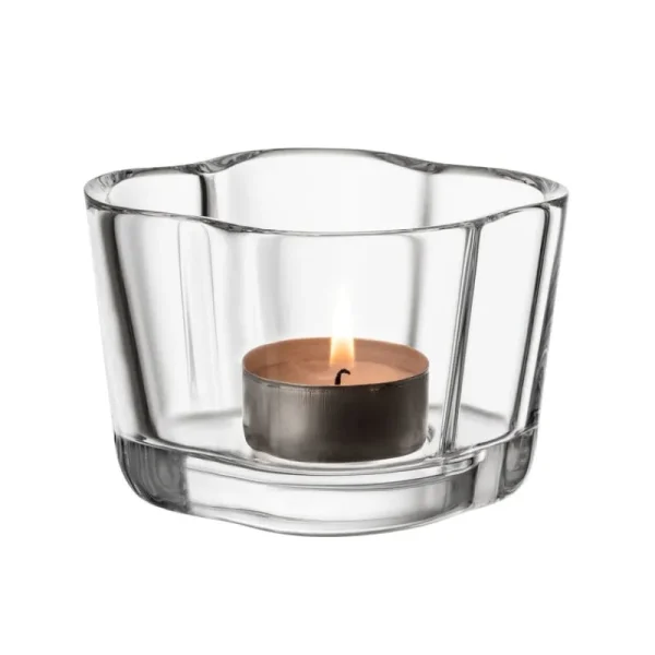 Georg Jensen Kerzen Und Kerzenhalter-Iittala Aalto Teelichthalter, 60 mm, transparent