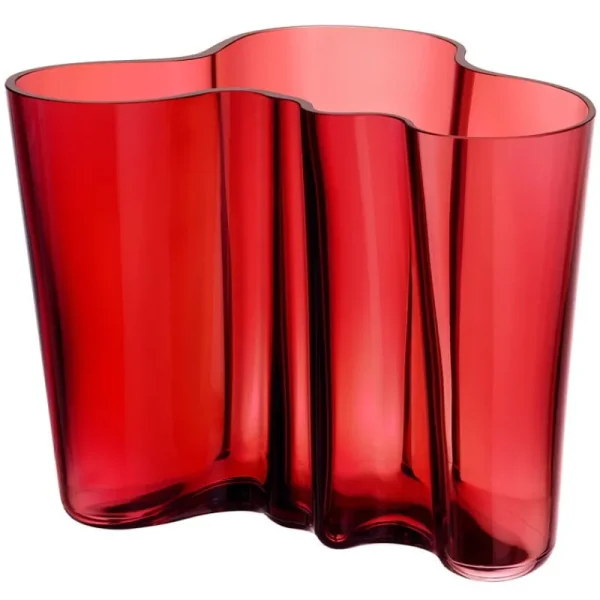 Skultuna Vasen-Iittala Aalto Vase, 160 mm, moosbeerrot