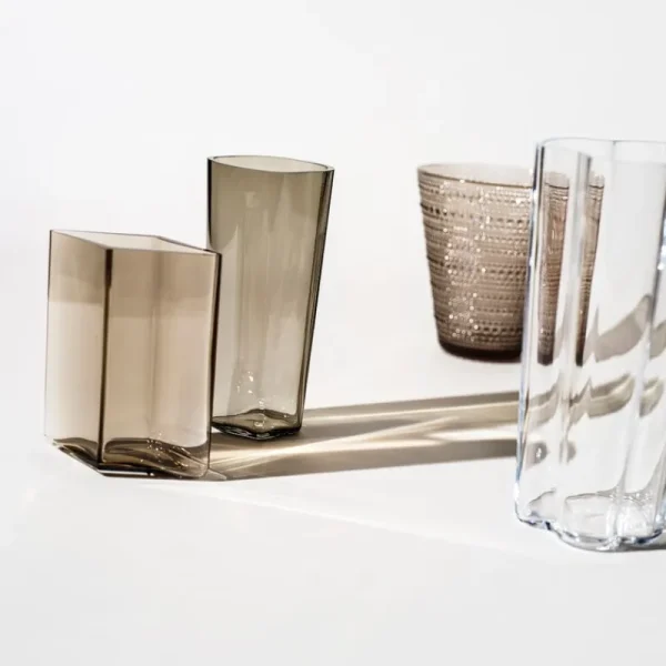 Lokal Helsinki Vasen-Iittala Aalto Vase, 180 mm, Rauchgrau