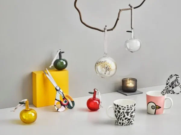 Iittala Weihnachtsdekoration | Dekorationsgegenstände^Glasapfel, 3 Stück, Rot
