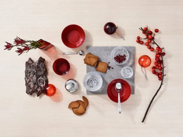 Iittala Weihnachtsdekoration | Dekorationsgegenstände^Glaskugel-Set, 80 mm, 5 Stück, rot