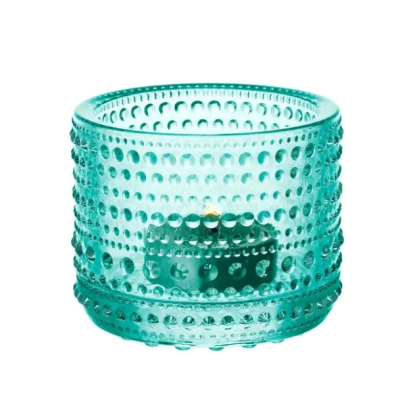 Fritz Hansen Kerzen Und Kerzenhalter-Iittala Kastehelmi Teelichthalter, 64 mm, Wassergrün