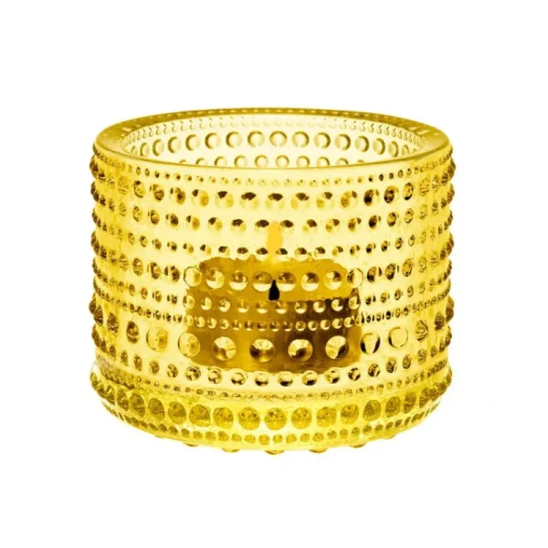 Uyuni Lighting Kerzen Und Kerzenhalter-Iittala Kastehelmi Teelichthalter, 64 mm, Zitronengelb