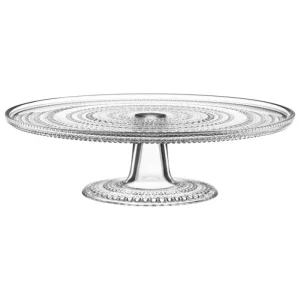 Iittala Geschirr^Kastehelmi Tortenständer, 315 mm, klar