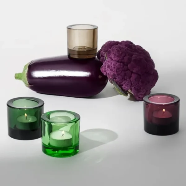 Skandinavisk Kerzen Und Kerzenhalter-Iittala Kivi Windlicht, Kieferngrün