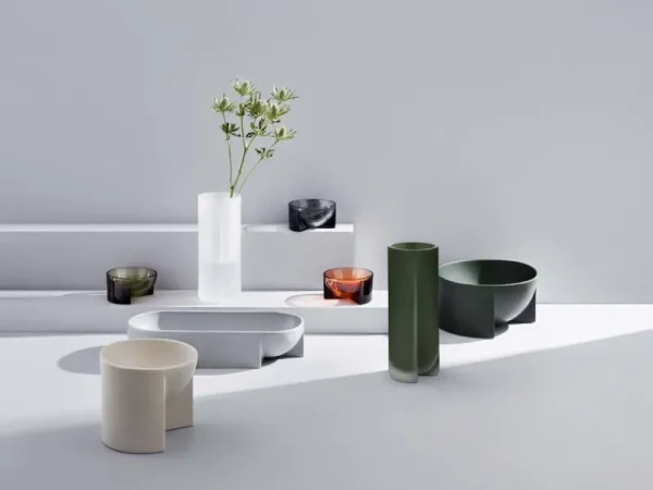 Iittala Dekorationsgegenstände^Kuru Keramikschale, 240 x 120 mm, moosgrün