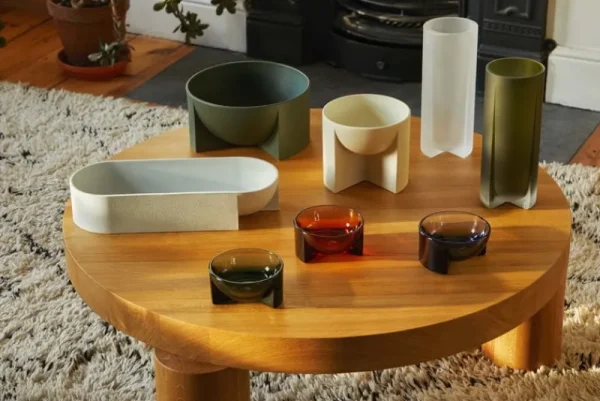 Iittala Dekorationsgegenstände^Kuru Keramikschale, 240 x 120 mm, moosgrün