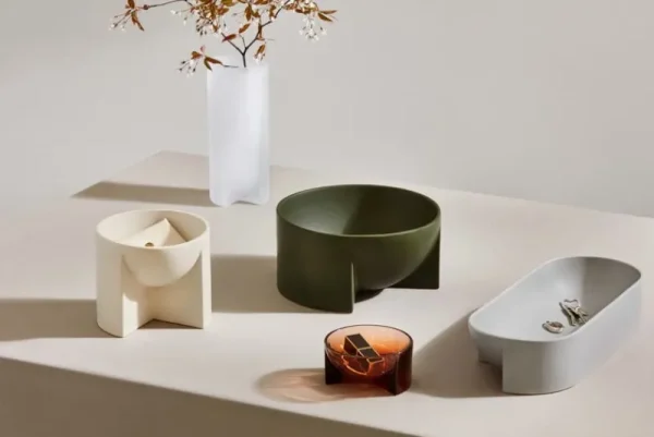 Iittala Dekorationsgegenstände^Kuru Keramikschale, 240 x 120 mm, moosgrün