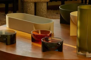 Iittala Dekorationsgegenstände^Kuru Keramikschale, 240 x 120 mm, moosgrün