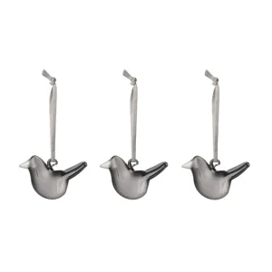 Iittala Dekorationsgegenstände^Mini-Glasvogel, 3er-Set, grau