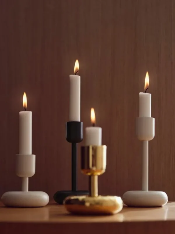 HAY Kerzen Und Kerzenhalter-Iittala Nappula Kerzenhalter, 107 mm, weiß