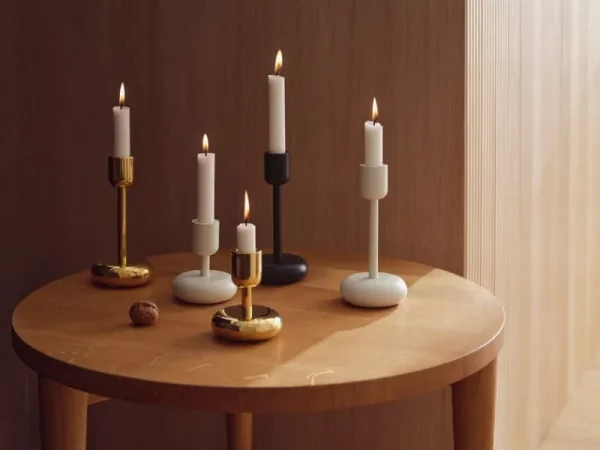 HAY Kerzen Und Kerzenhalter-Iittala Nappula Kerzenhalter, 107 mm, weiß