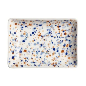 Iittala Geschirr^OTC Helle A6 Teller, 10 x 15 cm, Blau - Braun