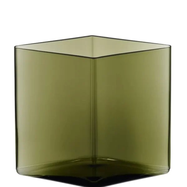Iittala Vasen-Ruutu Vase, 205 x 180 mm, grün