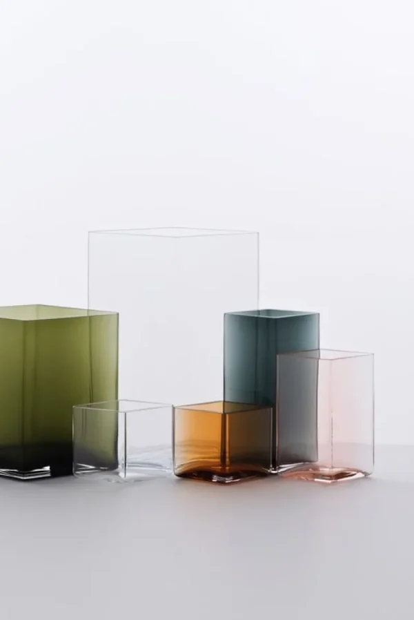 Iittala Vasen-Ruutu Vase, 205 x 180 mm, grün