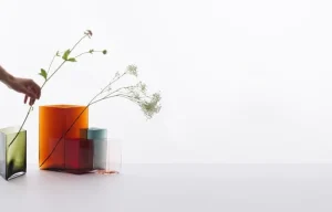 Iittala Vasen-Ruutu Vase, 205 x 180 mm, grün