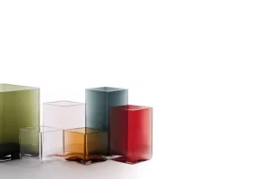Iittala Vasen-Ruutu Vase, 205 x 180 mm, grün
