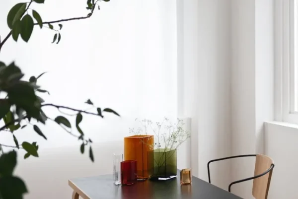 Iittala Vasen-Ruutu Vase, 205 x 180 mm, grün