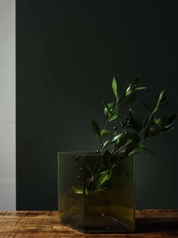 Iittala Vasen-Ruutu Vase, 205 x 180 mm, grün
