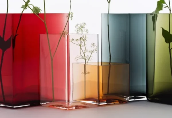 Iittala Vasen-Ruutu Vase, 205 x 180 mm, grün