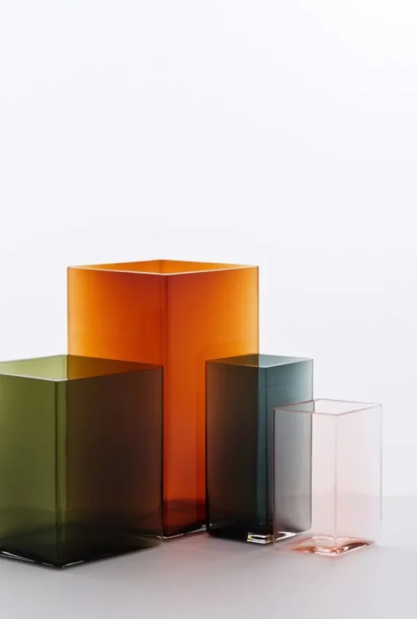 Iittala Vasen-Ruutu Vase, 205 x 180 mm, grün