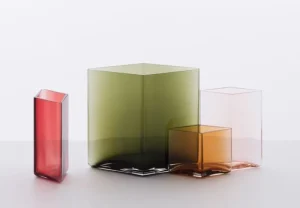 Iittala Vasen-Ruutu Vase, 205 x 180 mm, grün