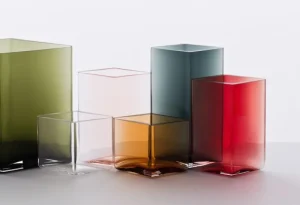 Iittala Vasen-Ruutu Vase, 205 x 180 mm, grün