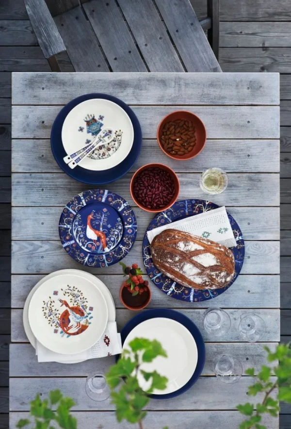 Iittala Geschirr^Taika Teller, 22 cm, blau