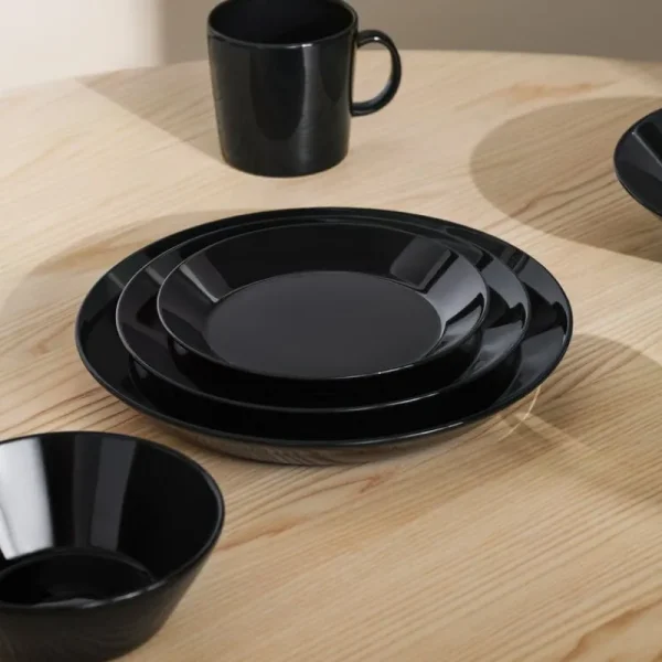 Iittala Geschirr^Teema Teller, 21 cm, schwarz