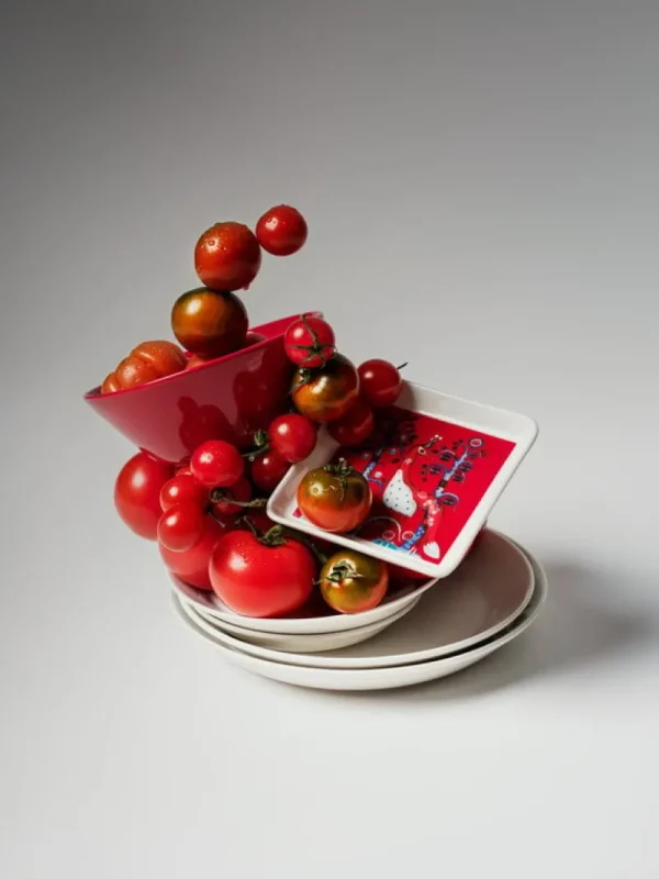 Iittala Geschirr^Teller Taika, quadratisch, 12 x 12 cm, rot