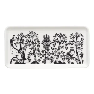Iittala Geschirr^Teller Taika, rechteckig, 12 x 24 cm, schwarz