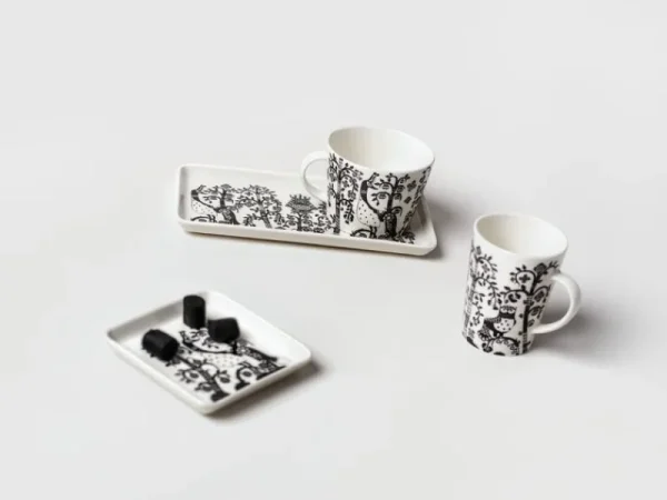 Iittala Geschirr^Teller Taika, rechteckig, 12 x 24 cm, schwarz