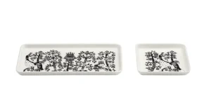Iittala Geschirr^Teller Taika, rechteckig, 12 x 24 cm, schwarz