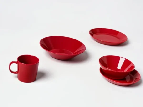 Iittala Geschirr^Tiefer Teller Teema 21 cm, rot