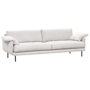 Interface Sofas Und Liegen-Bebé Sofa, 226 cm, Muru 472, Beige, schwarzes Metall