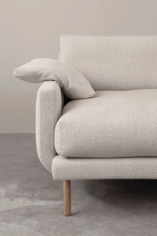 Interface Sofas Und Liegen-Bebé Sofa, 226 cm, Muru 470, Grau, schwarzes Metall