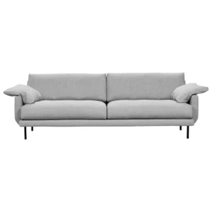 Interface Sofas Und Liegen-Bebé Sofa, 226 cm, Muru 470, Grau, schwarzes Metall